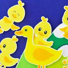 hoojojo 7Pcs Felt Five Little Ducks Storytelling Set, Classroom Storytelling Props, Early Learning Educational Toy, Role-Playing Activity, Teacher Supplies, Party & Group Activity, Back-To-School Essential - Multicolor - View 10