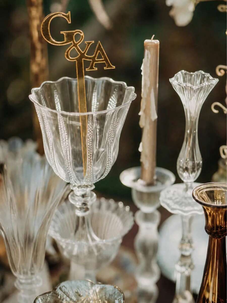 Palitos agitadores personalizados para boda - Decoración de fiesta de boda, uso diario en el hogar, palitos agitadores para boda (dorado)