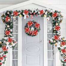 4/12/24pcs Glitter Artificial Christmas Flowers Xmas Tree Simulation Flower Wreath Ornaments Wedding New Year Party Decoration - Artificial Flowers - View 6