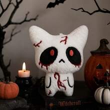 3.94-In Halloween Vampire Cat Plush Toys, Soft Gothic Ghost Plush Doll.Silicone Baby Doll Full Silicone Body Plush Anime Figure Stuffed Animal Teddy Bear Plushies Crunchy Soap Office/Room Decor Squishy Christmas/Halloween Decor Squishy Toys - Multicolor - View 4
