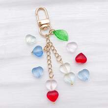 20pcs Glass Transparent Heart-Shaped Perforated Beads Jewelry Making DIY Earrings Pendant Various Design Charms For Jewelry Making Bracelets Necklace - Multicolor - View 11
