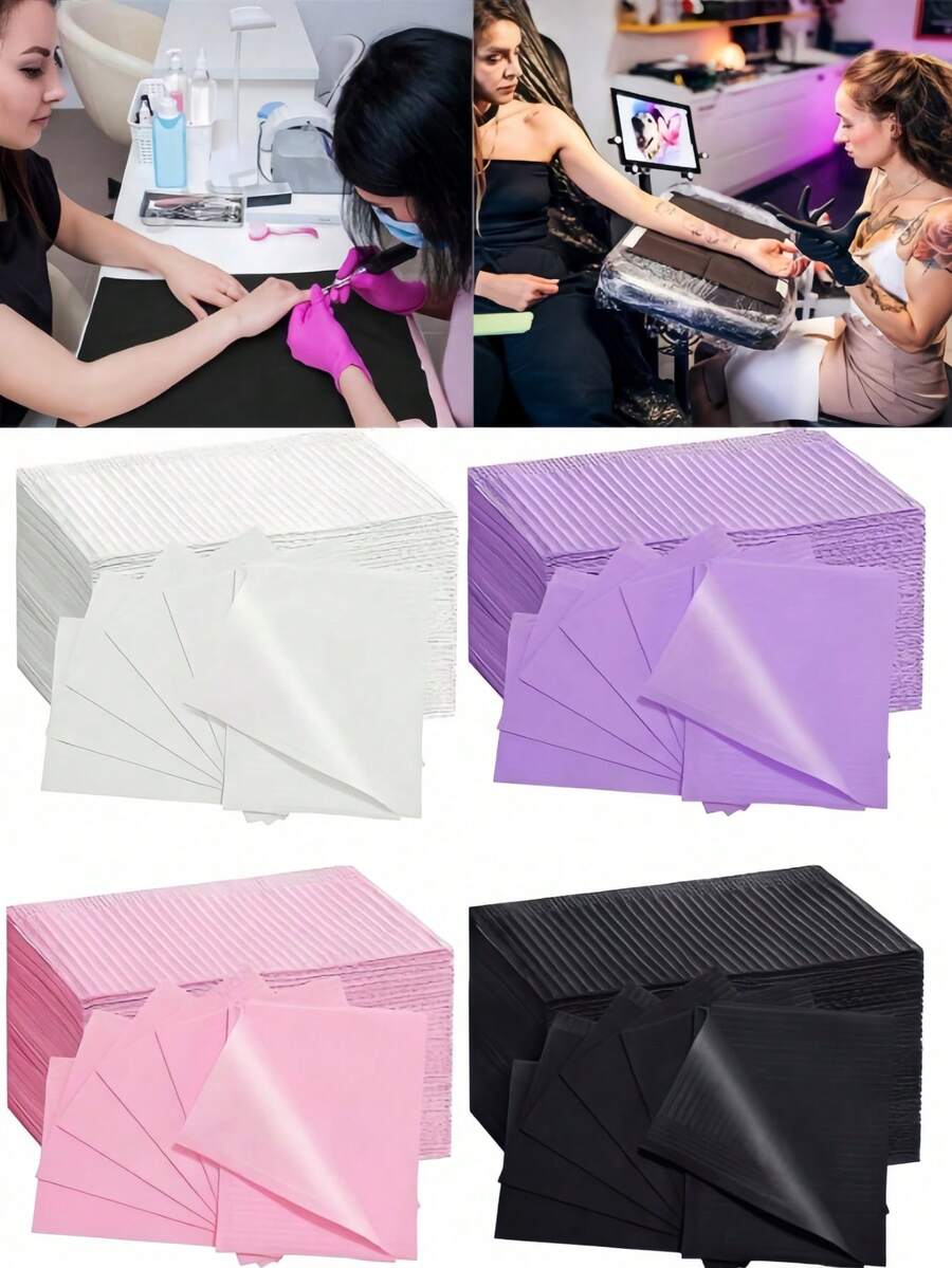 Alas Meja Kuku Sekali Pakai, Perlengkapan Kuku, Alas Kuku, 10/5/4 Buah, Alas Kuku Lipat 3 Lapis Tahan Air, Celemek Tahan Air Perlengkapan Teknisi Kuku, Tahan Air dan Tahan Noda, Dapat Mengumpulkan Cairan Limbah Kuku, Cocok untuk Salon Kuku, Klinik Gigi, dan Toko Tato, Serbaguna untuk Berbagai Skenario, Penggunaan Sekali Pakai Menghemat Kerumitan Pembersihan, Penyimpanan Praktis, Meningkatkan Kerapian Area Kerja