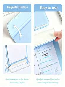 Bảng kẹp hồ sơ nam châm A4 in tên/logo tùy chỉnh, bìa da PU mềm chống nước có nắp nam châm, tấm viết màu tương phản di động, phù hợp cho họp văn phòng và công tác, túi đựng tài liệu lưu trữ có thể tùy chỉnh tên - Nhiều màu - Xem 7