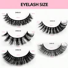 10 Pairs Natural Fluffy False Eyelashes, Fox-Style Eyelashes In Pink Packaging, Suitable For Daily And Various Makeup Looks - View 4