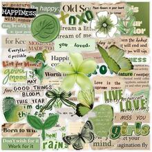 50pcs Green Aesthetic Floral Inspirational Quote Stickers, Transparent Waterproof, Featuring Butterflies, Flowers, Leaves And Inspirational Text, Suitable For Planner, Scrapbook, Laptop, Phone, Luggage DIY Decoration, Daily Embellishment And Artistic Creation - Multicolor - View 2