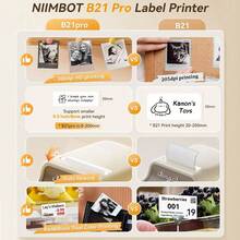 Niimbot B21 Mini Portable Thermal Label Printer Self-Adhesive Sticker Printer Niimbot B1 Label Printer Inkless For Home Office And Business Multiple Sets Available (White Square/White Round/Colored Round Set With Machine) - Multicolor - View 5