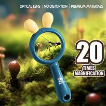 20X High Definition Optical Lens Magnifier, Portable Handheld Magnifying Glass, Clear Lens, Suitable For Insect Observation, Reading, Insect Observation, Nature Exploration And Daily Outdoor Use - Handheld Magnifying Glass - View 1