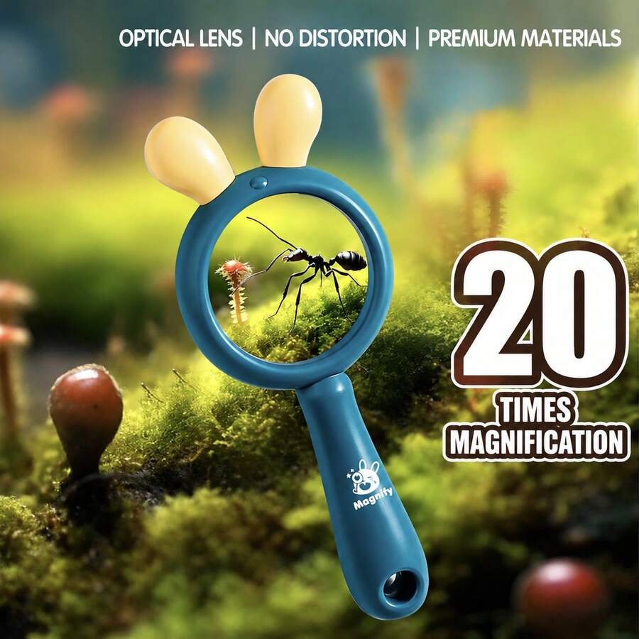 20X High Definition Optical Lens Magnifier, Portable Handheld Magnifying Glass, Clear Lens, Suitable For Insect Observation, Reading, Insect Observation, Nature Exploration And Daily Outdoor Use - Handheld Magnifying Glass - View 1