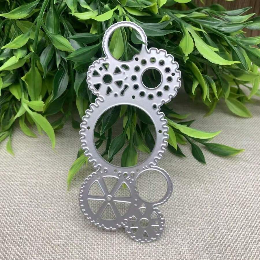 金屬齒輪切割模具 齒輪模切壓花模板模具 適用於 DIY 剪貼簿相簿裝飾 紙模切卡片製作 - MC1371 - 查看 1