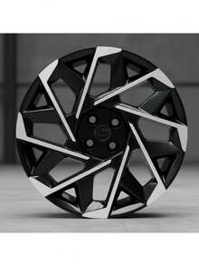 Jogo 4 Calotas Esportiva Aro 14 Universal Bicolor Preto Prata Cubo Baixo Kit 4peças Hb20 Gol Voyage Saveiro   Emblema Resinado Grid Parafuso - A - Visão 1