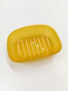 1pc Multi-Color Transparent Soap Dish With Gold Trim, Built-In Drainage Slot, Minimalist Luxury Style, Suitable For Bathroom, Shower And Countertop, For Soap Storage - A - View 9
