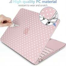 彩色波點藝術圖案筆記本電腦保護殼，相容於 MacBook Neo Air13/Air15 2026 M5 Pro14 Pro13 A3240 A3113 A2681 A3449 A2442 A2779 A2918 A2992 A3112 A3401 A3185 A3434 A3426 A3427 A1932 A2179 A2337 - 查看 34