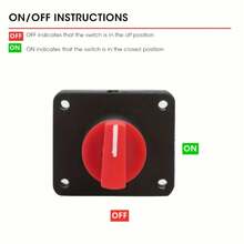 Universal Battery Disconnect Switch. This 300A Rotary Power Isolator Is Suitable For Cars And Trucks, With On/Off Function, Effectively Protecting The Battery And Preventing Battery Drain. It Is An Ideal Gift For Car Enthusiasts. - Battery Power Switch - View 6