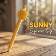 10pcs Sunflower Signature Pens, Back To School & May Day Writing Pens, Multi-Project Retractable Ballpoint Pens, Home Party Small Gift Set - Multicolor - View 6