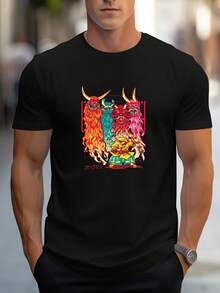 Men T-Shirts - 黑色 - 查看 1