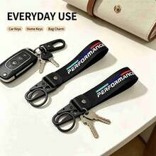 Nylon Printed Logo Lanyard Keychain Key Ring For BMW, M Performance E90 E60 E46 Car Accessories Fashion Gift Key Ring - A - View 1