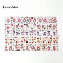 Juego de 50/100 pegatinas de dibujos animados divertidos - Adecuado para diarios DIY, cuadernos, diarios de viñetas, álbumes de recortes, álbumes de fotos hechos a mano, decoración de portátiles - Divertido, colorido, fuerte adhesión, esencial para la vuelta al colegio - Multicolor - Ver 8