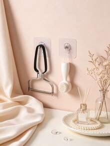 1-50pcs/Pack Strong Adhesive No-Drill Wall Mount Hangers, Suitable For Wedding Photos, Invisible Screws, Waterproof Frames And Bathroom Hooks - View 4