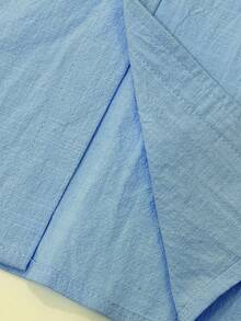 WAIT HIM Kemeja Lengan Panjang Kasual Pria Warna Polos 100% Katun - Baby Blue - View 6
