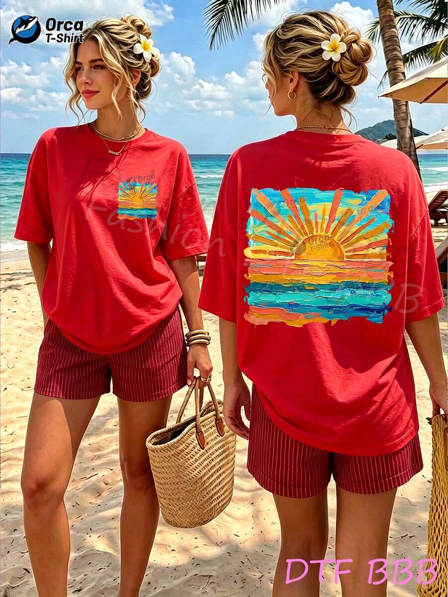 Women T-Shirts - 紅色 - 查看 1