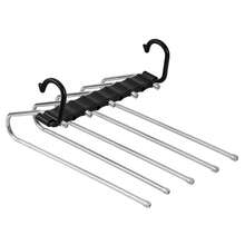 Suporte Multifuncional de Múltiplas Camadas para Armazenamento de Calças, Lenços e Gravatas, Estrutura Dobrável, Design Antiderrapante, Feito de Hastes de Aço Inoxidável Reforçado, Adequado para Pendurar Calças, Lenços, Saias Longas, Roupas Longas, Mantém o Armário Organizado, Decoração de Quarto, Volta às Aulas - Branco - Visão 11