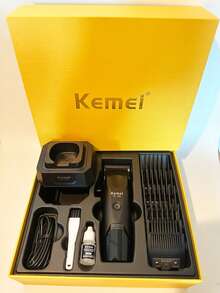 Kemei KM-1386 Men's Hair Clipper, New DLC Blade Hair Trimmer With Charging Base, Professional Salon Use Or Home Haircutting - Black - View 9