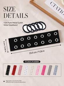 Fashion Punk Gothic Style Soft Anti-Slip Elastic Hollow Out Beach Headband, Yoga Sports Daily Casual Hair Hoop - Multiple Styles - View 6
