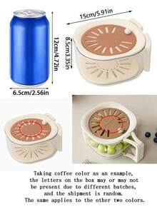 2-In-1 Double Layer Colander With Foldable Handle, Fruit Strainer Container, Multi-Functional Food Filter Basket, Refrigerator Fresh-Keeping Basket, Thickened Fruit Tray, Suitable For Kitchen, Refrigerator, Camping And Picnic - Multicolor - View 10