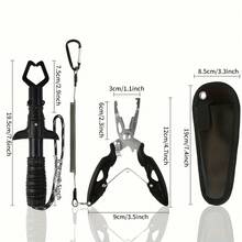 3/4pcs Multifunctional Fishing Tool Set, Includes Fishing Line, Fishing Pliers And Scissors, Line Splitter, Equipped With Portable Storage Bag, Non-Slip Handle Fish Controller, Essential Tool For Outdoor Fishing Enthusiasts - Multicolor - View 3