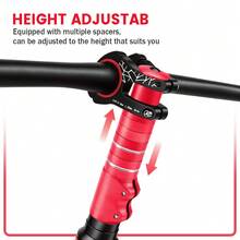 可調式自行車把手延伸桿,120/155/185mm 把手升高器,適用 28.6mm 前叉管,山地車與公路車配件 - 紅色 - 查看 7