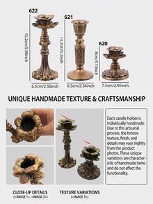 1 Pc/Set French Vintage Antique Candlestick/Candle Holder, High-End Home Art Aromatherapy Candle Stand Base, Candlelight Dinner Decor, Tabletop Decor, Desk Decor, Candlelight Dinner, Room Ambiance, Patio Decor, Valentine's Day Party Decor, Room Decor, Gift Decor, Wedding Table Decor, Birthday Celebration Decor, Wedding Decor, Back To School Gift, Tabletop Decor - Multicolor - View 7