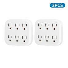 6-Way Wall Outlet Splitter, Space Saving Power Adapter, Multi Plug Expander For Dorm Room, Kitchen & Bedroom - US B Type Plug(220-240V) - View 10