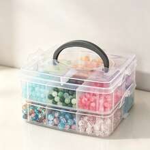 1pc Divided Storage Box (6 Compartments In 1 Layer), Suitable For Storing Lipstick, Hair Accessories, Necklace, Bracelet, Earrings, Rings And Small Items, Portable Travel Handbag Storage Box, Suitable For Storing Various Small Items, Halloween - Clear - View 12