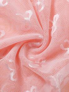 6pcs/Pack Women's Minimalist Sexy Bow Mesh Triangle Panties, Ruched Waistband With Ruffle Trim And Mini Bow, Lightweight Semi-Sheer Mesh, Sweet Girly Style For Date Night - Multicolor - View 7