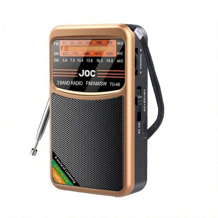 500mAh USB Rechargeable Emergency Pocket 3-Band Shortwave Radio FM AM SW, Mini Portable Radio With HD Display Screen And Built-In Speaker, High Sensitivity Battery Powered Radio, Suitable For Indoor Outdoor Walking Jogging Gym Camping Elderly - View 1