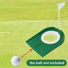 Golf Hole Cup, Indoor/Outdoor Golf Putting Trainer, Putting Green Practice Cup, Detachable Inner Ring With 2 Modes Flexible Switching, Green/Black Optional - Multicolor - View 10