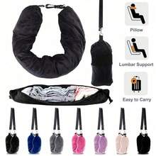 Unfilled Soft Plush Travel Pillow, Can Be Used As Storage Travel Pillow, Suitable For Travel, Travel Essential, Vacation Accessory, Portable, Suitable For School Use. - Multicolor - View 4
