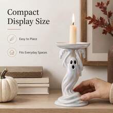 5pcs Creative Halloween Ghost Candle Holder Resin Craft Ornaments Holiday Atmosphere Scene Desktop Decor - Multicolor - View 2