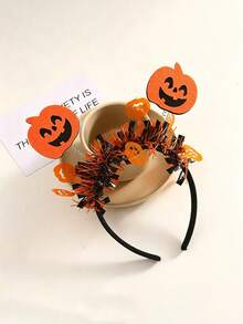 New Holiday Party Pumpkin Sequin Headband 3D Fun Pumpkin And Skull Headband, Suitable For Decoration, Party And Costume Party - Multicolor - View 3