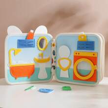 Rabbit Cloth Book - Colorful Design, Built-In Rich Gameplay & Interesting Animal Illustrations, Soothing Baby Toy, Develop Baby's Manual Dexterity, Helpful For Baby's Cognitive Development, Untearable Felt Book, Toy Early Education 3D Quiet Book For Baby - Multicolor - View 4