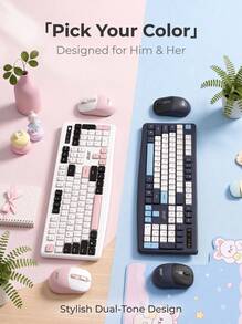 Acer Wireless Bluetooth Keyboard And Mouse Combo, Silent Office Typing, Universal Desktop PC Keyboard And Mouse Set - View 2