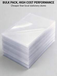 10pcs/20pcs/30pcs/50pcs High Transparency PET Self-Adhesive Printing Paper | A4 Standard Size, Inkjet & Laser Compatible, Strong Adhesion Without Curling, Transparent Backing Label Paper | Peel & Stick With No Residue, Suitable For Home Printers, Crafts & Office - blank - View 3