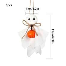 3pcs/6pcs Halloween Scary Hanging Ghost Decorations, Realistic Fabric Pumpkin Ghost Hanging Ornaments, Reusable DIY Haunted House Decor, Suitable For Porch, Door, Yard, Lawn, Trees, Indoor And Outdoor Parties - Multicolor - View 7