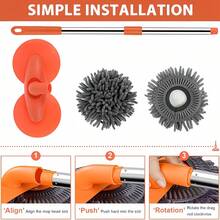 Car Wash Brush, Adjustable Long Handle Car Cleaning Brush, Microfiber Car Cleaning Tool, Heavy Duty Multi-Surface Car Mop, Vehicle Detailing Cleaning, Soft Bristle Dust Duster, Suitable For Hard-To-Clean Areas - Multicolor - View 8