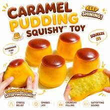 1pc New Crunchy Sound Pudding Stress Relief Toy, Soft Squishy ASMR ...