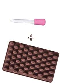 Moule en silicone 3D Cœur/Fève de café pour glace au chocolat 55 cavités, réutilisable, résistant à la chaleur, four, lave-vaisselle, micro-ondes et congélateur, moule à glaçons avec design en relief, convient pour pudding, gâteau, savon, bougie et pain, moule de cuisson multifonction anti-adhésif et DIY, parfait pour la création de desserts créatifs, moule de cuisson en silicone, plats faits maison délicieux, motif en relief, démoulage facile - Multicolore - Voir 13