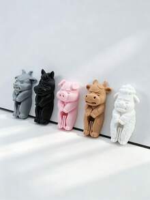 5pcs Farm Animal Sealing Clips, Cute Fridge Decoration, Animal Farm Seal Clips, Moisture-Proof Bag Clips, Kitchen Fridge Magnets, Suitable For Kitchen, Living Room, Snacks, Refrigerator, Kitchen Accessories, Home Decor, Decorative Hanging Ornaments, Holiday Decorations, Halloween, Christmas, Back To School - Multiple Styles - View 6