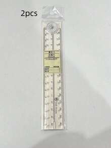 1pc Multifunctional Foldable Ruler With Angle Measurement Function, 30cm Transparent Plastic Ruler, Foldable Design, Precise Scale, Suitable For School, Home, Office, Math Class, Drawing, Geometry, Painting And Daily Measurement - Folding Ruler - View 10