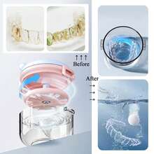 Dental Denture Cleaning Box, Orthodontic Retainer Storage Case, Cleaning Soaking Cup With Drainage Slot, Storage Container For Soaking Items, Suitable For Travel Cleaning, Equipped With Mirror And Brush - A - View 9