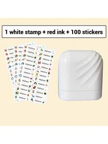 1pc Personalized Name Stamp, Business Use, Custom Clothing Name Stamp, Handwritten Signature Stamp, Personalized Garment Stamp, DIY Custom Cartoon Automatic Ink Name Stamp, Waterproof Clothing Stamp, Back To School, Daycare Labels - one-size - View 27